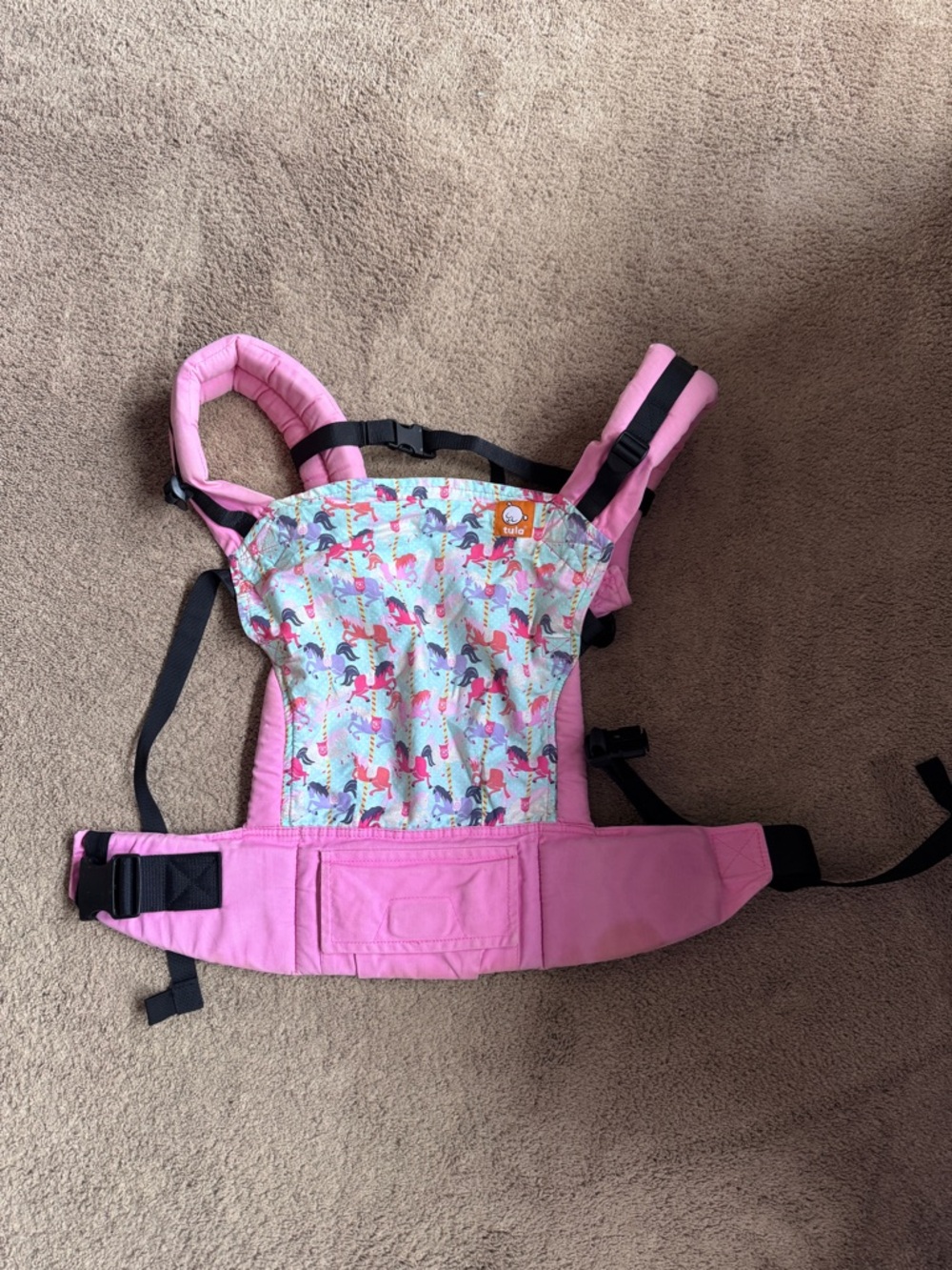 Tula Pink Carrier with Multicolor Unicorn Print